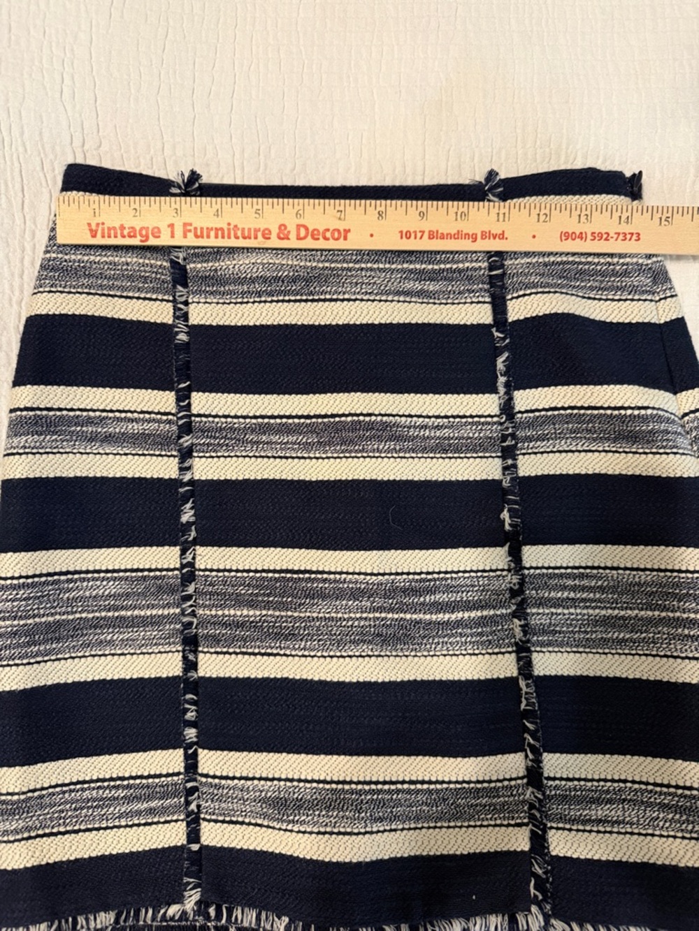 Banana Republic Striped Structured Mini Skirt NWT – Tailored Statement Piece - Picture 7 of 10